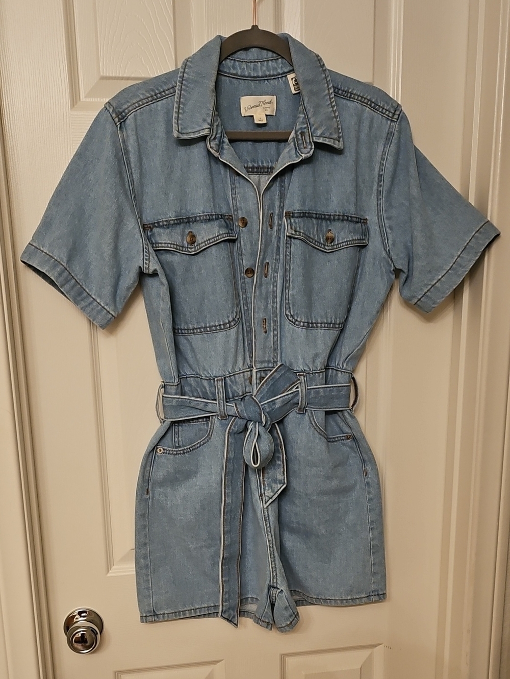 Universal Thread Light Blue Denim Short Romper